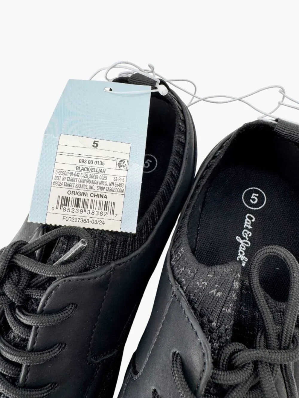 NEW Cat & Jack Kids' Elijah Knit Dress Shoes - Black